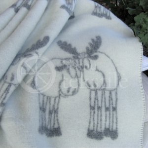 Wool blanket ,,Porelė" grey